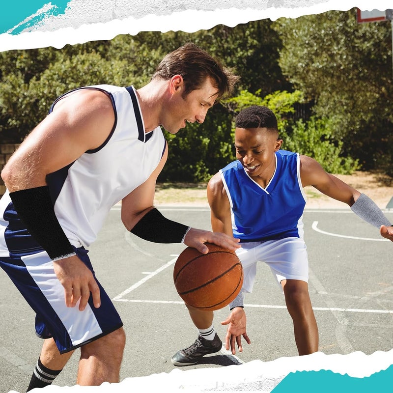 Arrowbash 4 Pcs 9'' Long Wristbands Sweatbands, Elastic Sport Wrist Bands for Sweat Men Women Football Soccer Baseball Basketball Yoga Tennis Running Outdoor Activity - Image 5